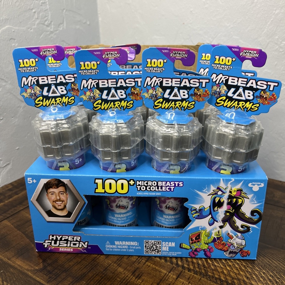 New Lot 9 Mr Beast Lab Swarms Hyper Fusion Test Tubes with Display Included